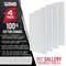 Medium Stretched Canvas for Painting 8x16 inch Gallery Depth 1-1/2" Thick, 4-Pack - 12oz Acrylic Gesso Triple Primed, Professional Artist Quality, 100% Cotton - Oil, Pouring Paint